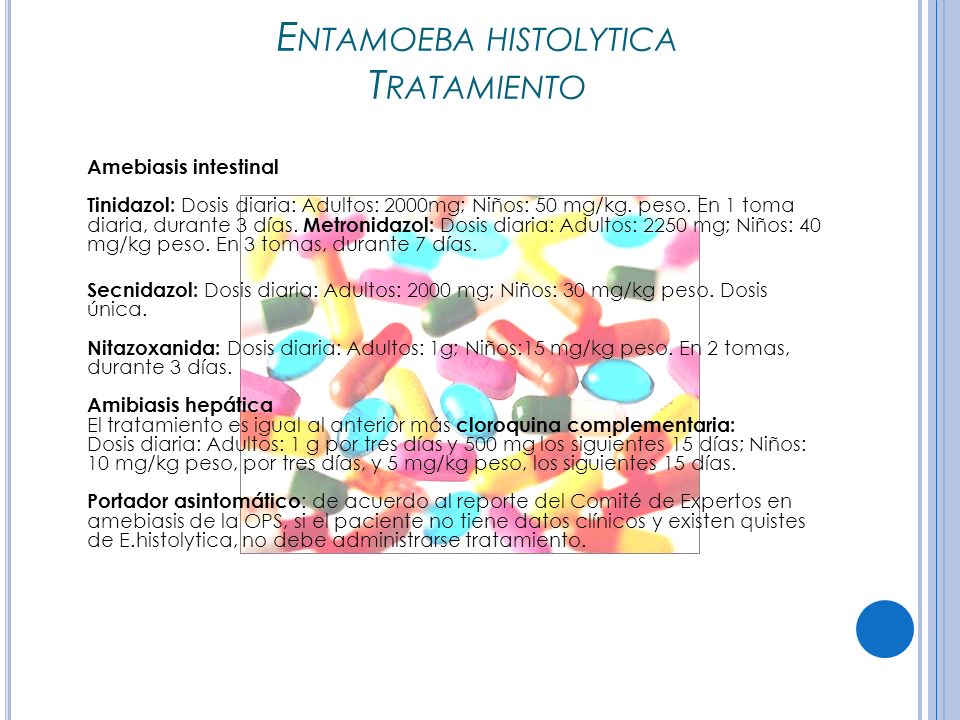 Entamoeba histolytica tratamiento ninos pdf